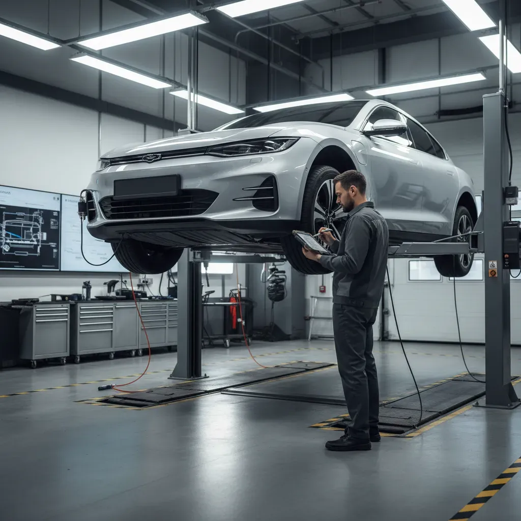 Autoiskkudangeaidnu, čorris auto hydraulihkkalohkkis, iskkadeaddji dihtolaš gullevašvuogádagain, čuvges busteva.